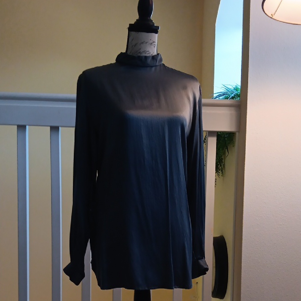 Emporio Armani Dark Gray Long Sleeve Blouse